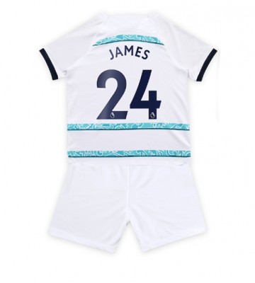 Chelsea Reece James #24 Bortedraktsett Barn 2022-23 Kortermet (+ Korte bukser)